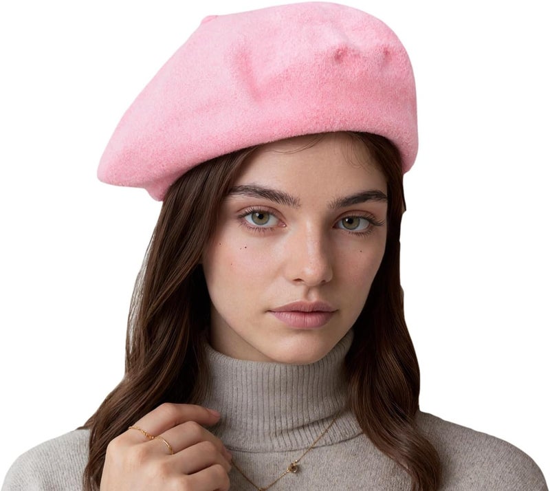 AURORAAEGIS French Beret Hats for Women - Classic Wool Beret Hats Soft Knit Winter Cloche for Daily Outfits - Image 1